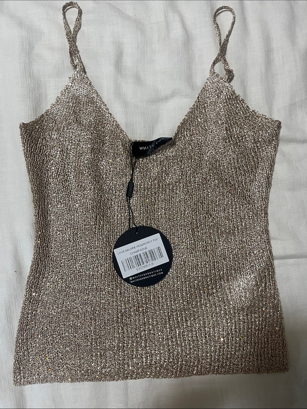 White Fox knit cami